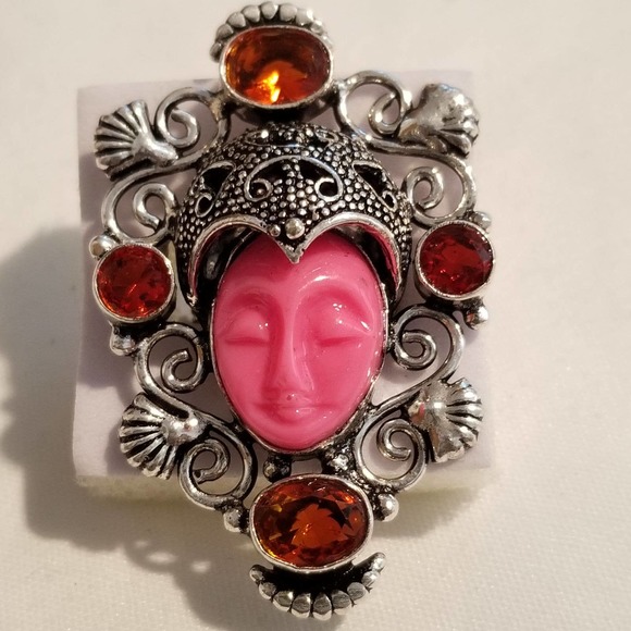 🌺BOGO New*Vintage Pink Goddess, Garnet 925 Ring - Picture 4 of 7